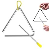 5 Zoll Triangel,Triangel Musikinstrument,Triangel Percussion,Triangle Percussion Instrument,Mit Schlägel Gummigriff,Musikalisches Lehrmittel,Für Früherziehung Geeignet Für Erwachsene Kleinkinder