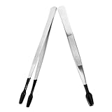 FIXOSHEE 2 Stück Edelstahl Pinzetten für Briefmarken Basteln Scrapbooking Ergonomisch Langlebig Vielseitig für Sammler Elektronik Schmuck Kosmetik Handlich und Leicht Transportierbar