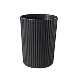 Generisch Kompatibel for große runde Kunststoff-Mülleimer for die Küche, Heimgebrauch, Tisch-Abfallbehälter, einfaches Design, langlebige Reinigung(Black)