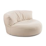 Lumaland Sitzsack Lounge Sofa aus der Teddy-Reihe | Indoor Bean Bag mit Füllung – für Erwachsene & Kinder | Mini-Sofa inkl. EPS Perlen | Sitzkissen zum Sitzen & Liegen – 90x50x30 cm