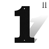 7,6 cm große, mattschwarze, rostfreie Hausnummern-Buchstaben, robuste Metall-Adressnummern für Haus, wetterfest, 0–9 Zahlen und A-Z, Metallbuchstaben für den Außenbereich, komplettes Set für Tür, Tor