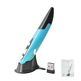 LICAEVEY Optische Taschenstiftmaus, 2,4 G Kabellos, Verstellbar, 3 Geschwindigkeiten, Kompaktes, Tragbares Design, Lange Akkulaufzeit, Plug-and-Play für Komfortable P (Blue)