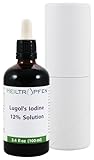 Lugols Jodlösung 12% 100 ml | 12 Prozent Jod und 24% Kaliumjodid | Tropfen | Heiltropfen®