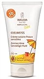 WELEDA Baby and Kids Edelweiss Sensitiv Sonnencreme LSF 50, wasserfester Naturkosmetik Sonnenschutz für sensible Haut von Kindern und Babys, hoher Lichtschutzfaktor gegen UV Strahlung (1 x 50 ml)
