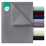 Utopia Bedding - Flach Laken ohne Gummizug - 225 x 255 cm - Oeko-TEX Zertifiziert - Weich Gebürstetes Polyester – Mikrofaser – Flaches Blatt – Grau