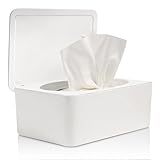 Versiegelte Feuchttücherbox mit großem Fassungsvermögen staubdicht weiß Aufbewahrungsbox für Feuchttücher Toilettenpapier und Taschentücher im Badezimmer oder Wohnzimmer