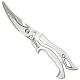 Geflügelschere, 25, 4 x 5, 1 cm, ergonomische Edelstahl-Küchenschere mit Selbstverriegelung und Flaschenöffner für Truthahn, Fleisch, Fisch, Gemüse, Lebensmittelküche für Lebensmittel