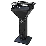 Jamestown TED Holzkohlegrill mit Stahlsockel inkl. Lüftungsschieber für optimale Regelung der Belüftung | Hochwertiger Grill mit robustem Standfuß
