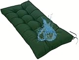 ZZDZW Gartenkissen Wasserdicht Outdoor Sitzkissen Bankauflage Bankpolster Bankkissen Gartenmöbel Sofa Kissen Sitzauflagen Loungekissen Sitzpolster Auflage Für Gartenbank(Grün,40x60cm)