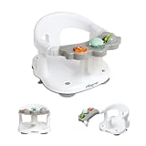 Interbaby - Badewannensitz Baby | Anti-Rutsch-Saugnapf-Befestigung | Bequemer, Sicherer, Ergonomischer Badesitz Baby | Dusch- und Badewannensitz für Babys  5 Monate, 26x30x38 cm, Grau