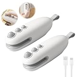 PLLYPE 2PCS Mini Folienschweißgerät, 2 in 1 USB Wiederaufladbar Tütenverschweißer, Mini Bag Sealer mit Cutter, Handlicher Tüten Verschweißer Mini und Leich für Küchen, Hält Lebensmittel Frisch