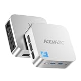 ACEMAGICIAN Vista Mini V1 Mini PC, Ιntel Alder Lake N95 Windows 11 Pro Mini PC (bis zu 3,40 GHz),16GB DDR4 256GB M.2 SSD Mini Computer mit RJ45 | 4K HDMI+DP | WiFi 5 für Zuhause/Büro/Schule