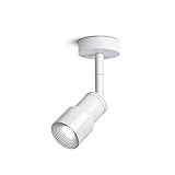 LED-Deckenstrahler, verstellbar, richtungsabhängig, drehbar, schwenkbar, Downlight, Moderne Oberflächenbeleuchtung aus Aluminium für Schlafzimmer, Wohnzimmer, Küche, Esszimmer, Balkon, Schwarz, 4