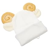 SOIMISS Skihelmüberzug Weißes Ziegenkopf Design Leichter Kratzfester Helmbezug für Mädchen Outdoor Skifahren Snowboard Helm Zubehör