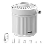 Rapid -Flow -Inflator/Deflator - 150 -W -Schnurpumpe für Luftbetten & Poolspielzeug | 6 Düsenkit + Speicherbeutel | 5-minütige Queen-Inflation (USB-C wiederaufladbar, LED-Display)