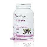 SanaExpert® Acai Berry, Nahrungsergänzung mit reinem Açaí-Beeren-Extrakt und Antioxidantien, vegan, ohne Zusätze und made in Germany, 120 Kapseln