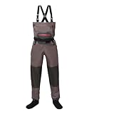 KJBDQQH Wathosen Angler-Watstiefel, langlebig und bequem, atmungsaktiv, mit Strumpffuß, Wathose for Männer und Frauen(Brown XXL)