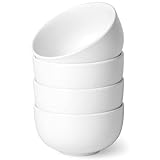 Auanlay kleine Keramik Müslischalen Set 4-teilig, Suppenschüssel, Schüssel Für Desserts, Müsli und mehr, Weiß (350ML)