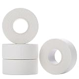 4 Rollen Sporttape Weiß, 2,5cm x 10m Tape Sport Tapeverband Fussball Tape Medizinisches Klebeband Fingertape Tapeband für Fußball Volleyball Alle Sportarten - Starke Haftung, Reißbar & Hautfreundlich