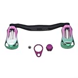 Yhenlovtt Kohlefaser-Angelrollen-Griffknauf, 95 mm, für Baitcast-Rollen, kompatibel mit 8 x 5 mm/7 x 4 mm Spulenschäften, rutschfest, ergonomisch für Süß- und Salzwasser (8 x 5, lila)