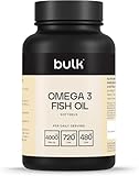 Bulk Omega 3 Fischöl Weichkapseln, 1000 mg, 270 Kapseln, Verpackung Kann Variieren