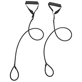 SOIMISS Widerstandsband Fitnessband mit Gepolsterten Griffen Rutschfestes Latex Expander für Bein Krafttraining Pedal Resistance Band für Heimtraining und Rehabilitation