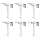 6 Stück Klemmhalter für Klemmfix Rollo, Doppelrollo, Duorollo ohne Bohren zum Klemmen und Kleben, als Zubehör Ersatzteil für die Befestigung am feststehenden PVC-Fenster
