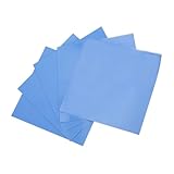 Fockety Wärmeleitpad, Hohe Wärmeleitfähigkeit, CPU, GPU, Wärmeleitfolie, 5 Stück, für Grafikkarte, Nord-Süd-Brücke, Silikon, 100 X 100 X 0,5 Mm, Blau