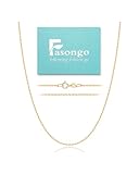 Solide 18 Karat über Goldkette für Frauen und Mädchen, 1,2 mm Kabelkette, Goldkette für Frauen, zierliche und dünne und stabile Damenkette, 61 cm