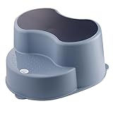 Rotho Babydesign TOP Kinderschemel - recycelt - Tritthocker - Trittschemel - Kinderschemel - Trittleiter - Kindertreppe - Antirutschfläche - Blau