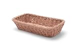 HENDI Brotkorb, rechteckig, verstärkt durch einen Edelstahlrahmen, Brotmulde, Brotkörbchen, Brötchenkorb, GN1/3, 325x176x(H)65mm, Polypropylen