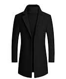 ECDAHICC Herren Winter Französisch Wolle Trench Mantel Casual Lange Erbsenmantel Premium Classic Business Anzug(BL,XL)