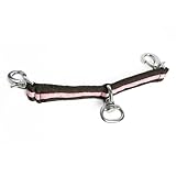 Longierbrille Pferd mit Karabiner - ideal für die Longe für gleichmäßiges Longieren, Gymnastizieren (Braun Rosa)