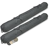 Beautissu 2er Set Zugluftstopper 90cm Viento – Türluftstopper Haustür Kältestopper für Türen & Fenster Durchzugstopper mit Tragegriff – Türwindfänger Türdichtung 90x10cm in Anthrazit