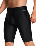 baleaf Herren Jammers lang Schwimmjammer eng Atmungsaktiv Badehose Schwimmhose Badeshorts Sport Schwarz L