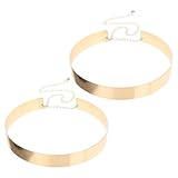 FOYTOKI 2 Stück Metall Taillengürtel Damen Hüftgürtel Breites Taillenband Party Kleid Schmuck Goldfarben