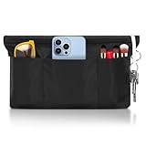 GTNCE Handtaschen Organizer, Bag in Bag Organizer mit Schlüsselbund, Multi-Pocket Taschenorganizer für Handtaschen, Taschen Organizer Shopper Wasserdicht für Damen und Mädchen (Schwarz, M)