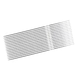 KONTONTY 20 Stück Teiliges Grillspieße aus Edelstahl Lange Bbq Kebab spieße mit Flachem Design Rostfrei Langlebig für Outdoor Grillen Camping und Barbecue partys