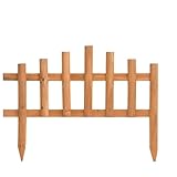 ZEYUAN Rasenkanten 10 STK Beetumrandungen, Beeteinfassung, Zaun Garten, Grabumrandung, Beetzaun, Beetabgrenzung, Tannenholz 4,4 m