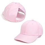 YAMEE Baseball Cap für Mädchen Rosa, Schlichtes Stilvoll, Anpassbar, Sommer, UV-Schutz, Sport, Freizeit, Kinder, 53cm