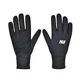 NEO-SPLASH Neopren Tauchhandschuhe, 3mm Warme Tauchhandschuhe, Flexibel Schwimmhandschuhe mit Anti-Rutsch Partikeln Erwachsene (schwarz, XL)