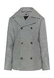 DreiMaster Klassik Herren Cabanjacke aus Wollgemisch, Grau Melange, L