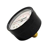 Lumonic I Manometer 0-6,0bar I 1/4 Zoll I Klasse 2,5 I Anschluss hinten I Durchmesser 50mm I Druckmesser I für Druckluft und Wasser
