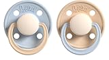 Rebael Fashion Schnuller | 2er-Pack | Naturkautschuk/Latex | Hergestellt in Dänemark | BPA-Frei | Sauger in Kirschform | Cold Pearly Lion/Dusty Pearly Elephant, Größe 2 (6+ Monate)