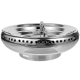 Happyyami Energiesparabdeckung Wok-ständer Feuergebläse Propangasbrenner Für Den Außenbereich Propanbrenner Herd Campingheizung Propan-feuerstelle Fackel Windjacke Coole Feuerzeuge Silver