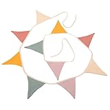 OUNONA 1 Satz Hängende Baumwoll Banner Flaggen für Geburtstagsfeiern Triangel Wimpelkette für Kinderzimmer Dekoration Langlebige und Stilvolle Raumdeko für Fröhliche Anlässe