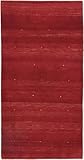 Nain Trading Gabbeh Loribaft 98x194 Handgeknüpft Moderner Orientteppich Flur Teppich aus Wolle Indien