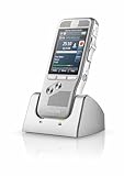 Philips DPM8200 Digitales Diktiergerät, Bedienung per Schiebeschalter, 3D-Mikrofon für ausgez. Stereo-Tonaufnahmen, Farbdisplay, Edelstahlgehäuse, inkl. Diktiersoftware SpeechExec Pro 2-Jahres-Abo