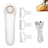 Elektrischer Kartoffelschäler, Elektrischer Schäler Für Obst Und Gemüse, Edelstahl-Hand-Julienne-Schäler, 3-in-1-Set-Werkzeug, Obstschäler, 3 Austauschbare Klingen