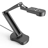 USB Dokumentenkamera, 8MP Dokumentenkamera Schule für Lehrer mit Mikrofon, LED-Licht mit 3 Stufen, Umkehrung von Bild Oben und Unten, Links und Rechts für Lernen, Videoaufnahme
